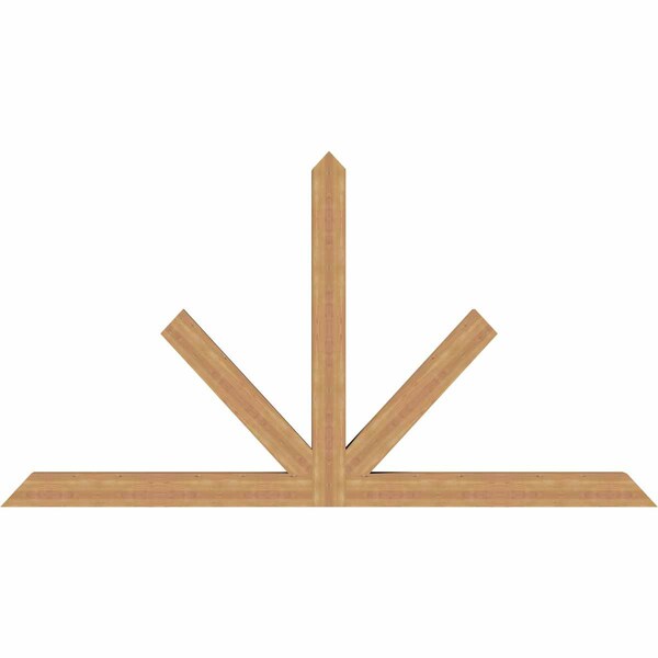 Ekena Millwork Saratoga Timber Gable Bracket, Western Red Cedar, 108"W x 58"H x 5 1/2"D x 5 1/2"F, 13/12 Pitch GBW108X58X0606SAR00SWR - main
